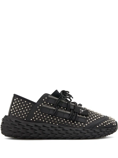 Giuseppe Zanotti Platform Stud-embellished Sneakers In Black