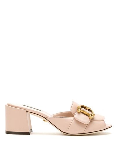 Dolce & Gabbana Open Toe Sandals In Neutrals