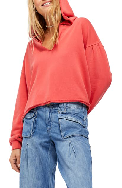 free people cropped hoodie