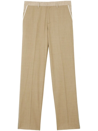 Burberry Two-tone Tailored Trousers In Neutrals