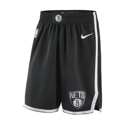 Nike Men's Black 2019/20 Brooklyn Nets Icon Edition Swingman Shorts