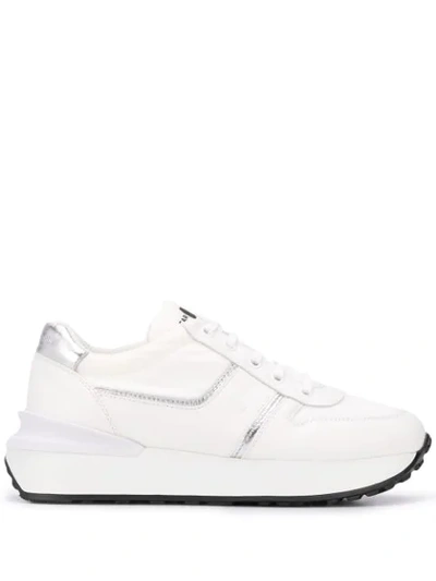 Car Shoe Lace-up Low-top Trainers In Nero