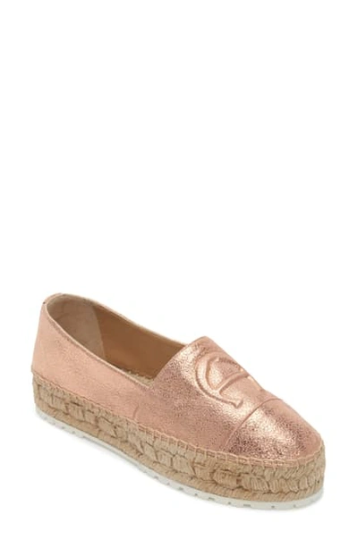 Etienne Aigner Wade Platform Espadrille In Cameo Leather