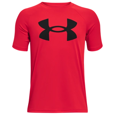 Under Armour Kids' Big Boys Tech Big Logo Short Sleeve T-shirt In Red