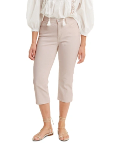 Levi's Cropped Mid-rise Jeans In Sepia Rose