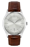 Hugo Boss Men's Distinction Brown Leather Strap Watch 42mm Women's Shoes In Assorted-pre-pack