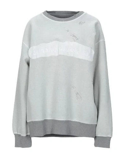 Mm6 Maison Margiela Sweatshirts In Light Grey