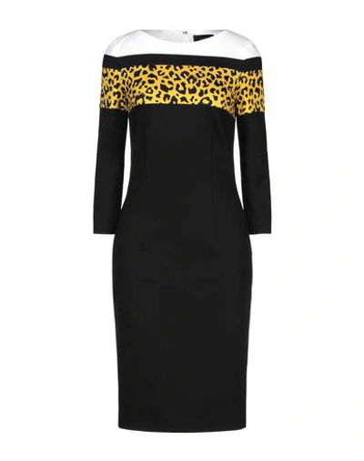 Cavalli Class Midi Dresses In Yellow