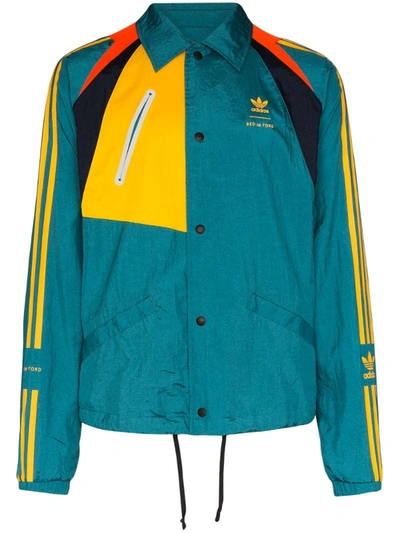 Adidas Originals X Bed J.w. Ford Bench Panelled Jacket In Blue