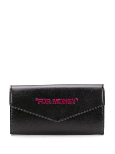 Off-white ”for Money” Envelope Wallet In Black