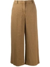 Aspesi Cotton Gabardine Trousers In Brown