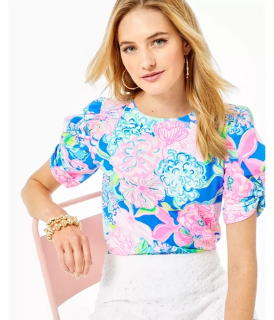 Lilly Pulitzer Elisabette Top In Multi Peony For Your Thoughts