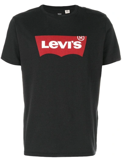 Levi's Logo-print Cotton-jersey T-shirt In Black