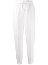Ermanno Scervino Leather Look Track Pants In White