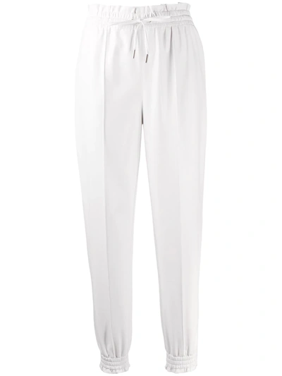 Ermanno Scervino Leather Look Track Pants In White