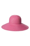 Eric Javits 'hampton' Straw Sun Hat In Raspberry