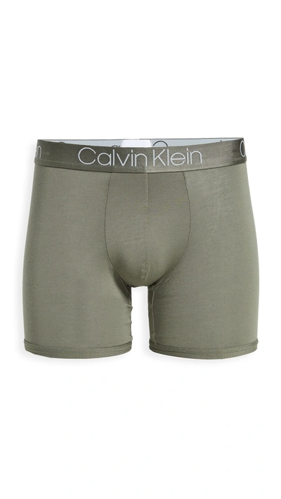 Calvin Klein Underwear Ultra Soft Modal Boxer Briefs In Wild Fern