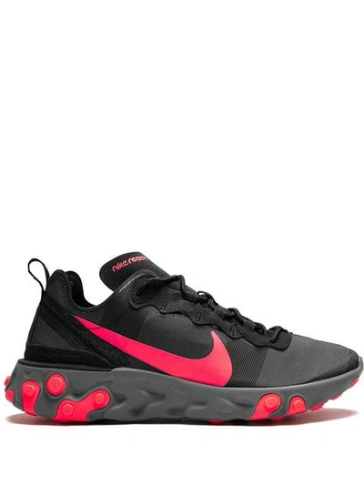 Nike React Element 55 Sneaker In 002 Black/solrrd