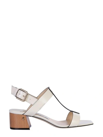 Jimmy Choo White Leather Sandals