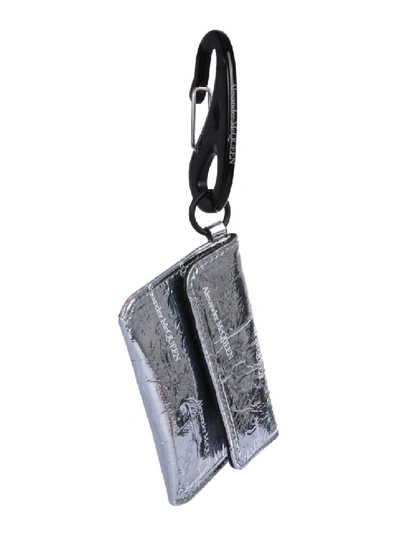 Alexander Mcqueen Key Ring With Compartment In Silver