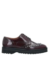 Bally Laced Shoes In Deep Purple