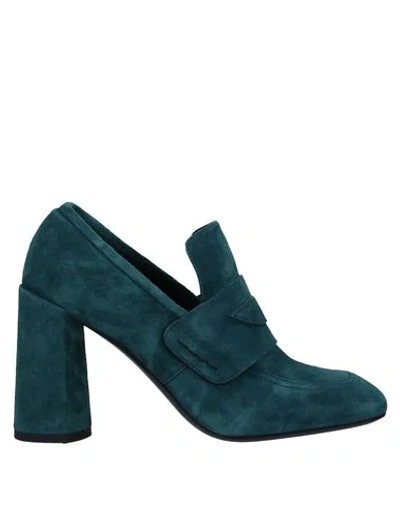 Premiata Loafers In Deep Jade