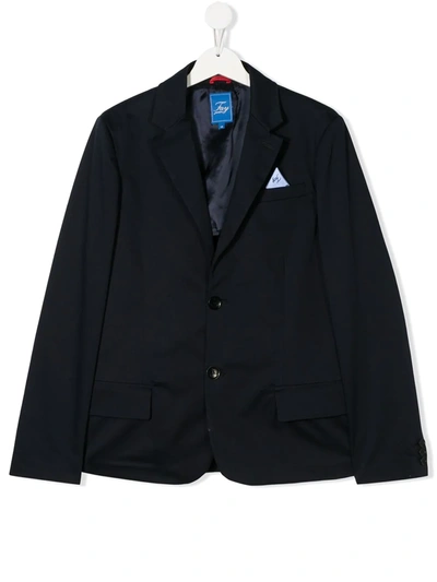 Fay Teen Single-breasted Blazer In Blue