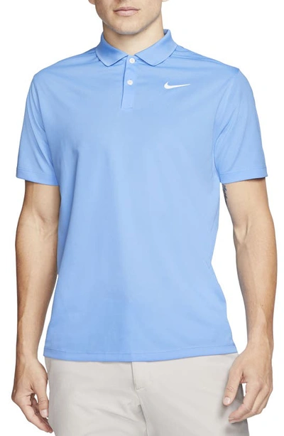 Nike Dri-fit Victory Menâs Golf Polo In University Blue/ White