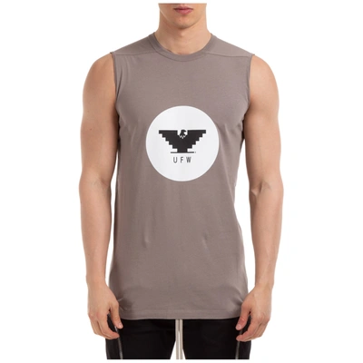 Rick Owens Men's Sleeveless Tank Top T-shirt In Grey