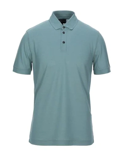 Giorgio Armani Polo Shirts In Light Green