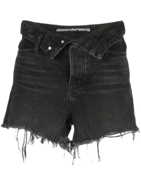 alexander wang bite cut off denim shorts