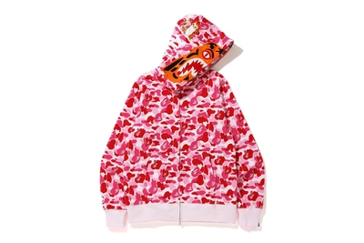 Pre-owned Bape  Abc Camo Tiger Full Zip Hoodie Pink