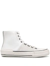 Allsaints Waylan High-top Sneakers In Off White