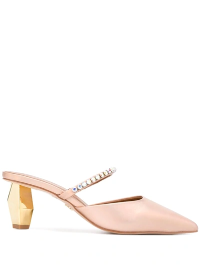 Kurt Geiger Beige 'mules Dania' Heeled Shoe In Neutrals