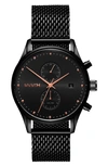 Mvmt Voyager Black Stainless Steel Chronograph Bracelet Watch