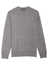 Theory Hilles Cashmere Crewneck Sweater In Grey Mix