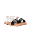 Mini Melissa Kids' Mar Glitter Jelly Sandal In Black/white