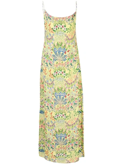 Alice And Olivia Alice + Olivia Harmony Sleeveless Floral Print Maxi Dress In Wildflower Daffodil Multi