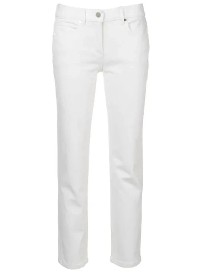 Calvin Klein Slim-leg Ankle Dress Pants In White