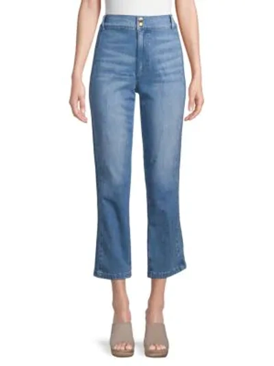 Frame High-waist Cropped Jeans In Leon