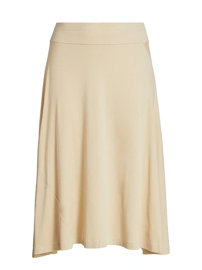 Joan Vass, Plus Size A-line Midi Skirt In Natural