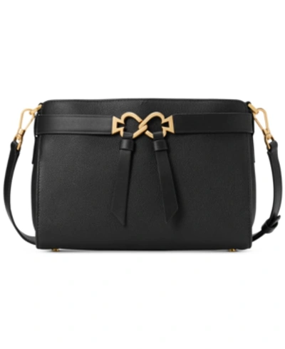 Kate Spade Medium Toujours Crossbody Bag In Black/gold