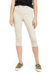 Hue Ultrasoft High Waist Capri Denim Leggings In Pumice Stone