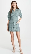 Rebecca Taylor Short Sleeve Mina Eyelet Dress In Spruce