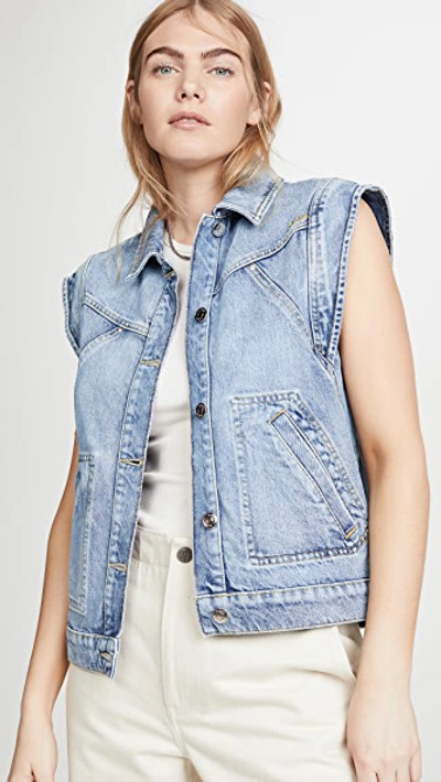 Ba&sh Heaster Jacket In Light Used Blue