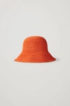 Cos Crochet Paper Hat In Orange