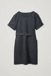Cos Cotton Dress With Ties In Black
