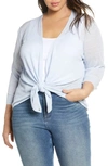 Nic + Zoe 4-way Lightweight Cardigan In Light Sky