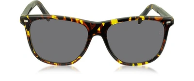 Gucci Designer Sunglasses Ez0009 54a Yellow And Brown Acetate Men's Sunglasses In Jaune-marron / Noir