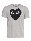 Comme Des Garçons Play Melange Grey Cotton T-shirt  Grey Comme Des Garcons Play Uomo M